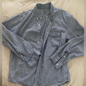 J. Crew Navy Gingham Button Down